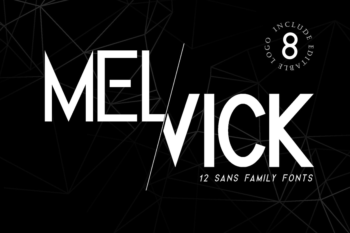 Melvick - 12 Sans Family Fonts