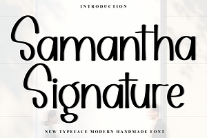 Samantha Signature, a Script Font by FreshTypeINK