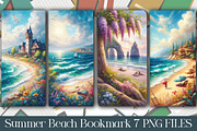 Summer Beach Bookmark, an Illustration by CraftArtStudio (Thumbnail 1 of 2)