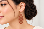 Geometric Teardrop Earrings SVG, an Object Graphic by Canvas Craft (Thumbnail 3 of 3)