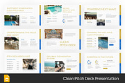 Clean Pitch Deck GSlides, PPoint, a Presentation Template by Fit-tee (Thumbnail 1 of 4)