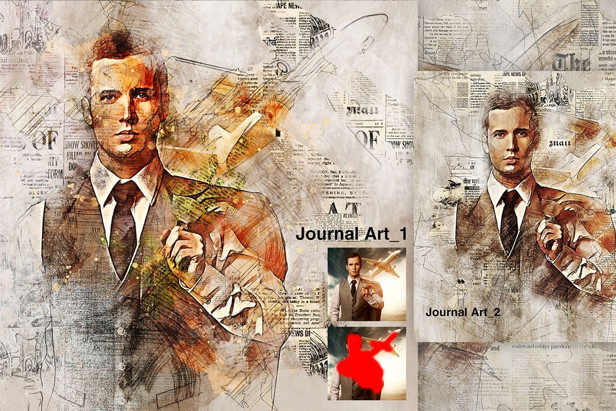 Journal Art Photoshop Action, an Action Add-On by GorynArt (Photo 9 of 17)