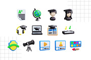 College 3D Icons, an Object 3D Model by HacaStudio (Thumbnail 4 of 4)