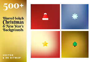 500 Blurred Christmas Backgrounds