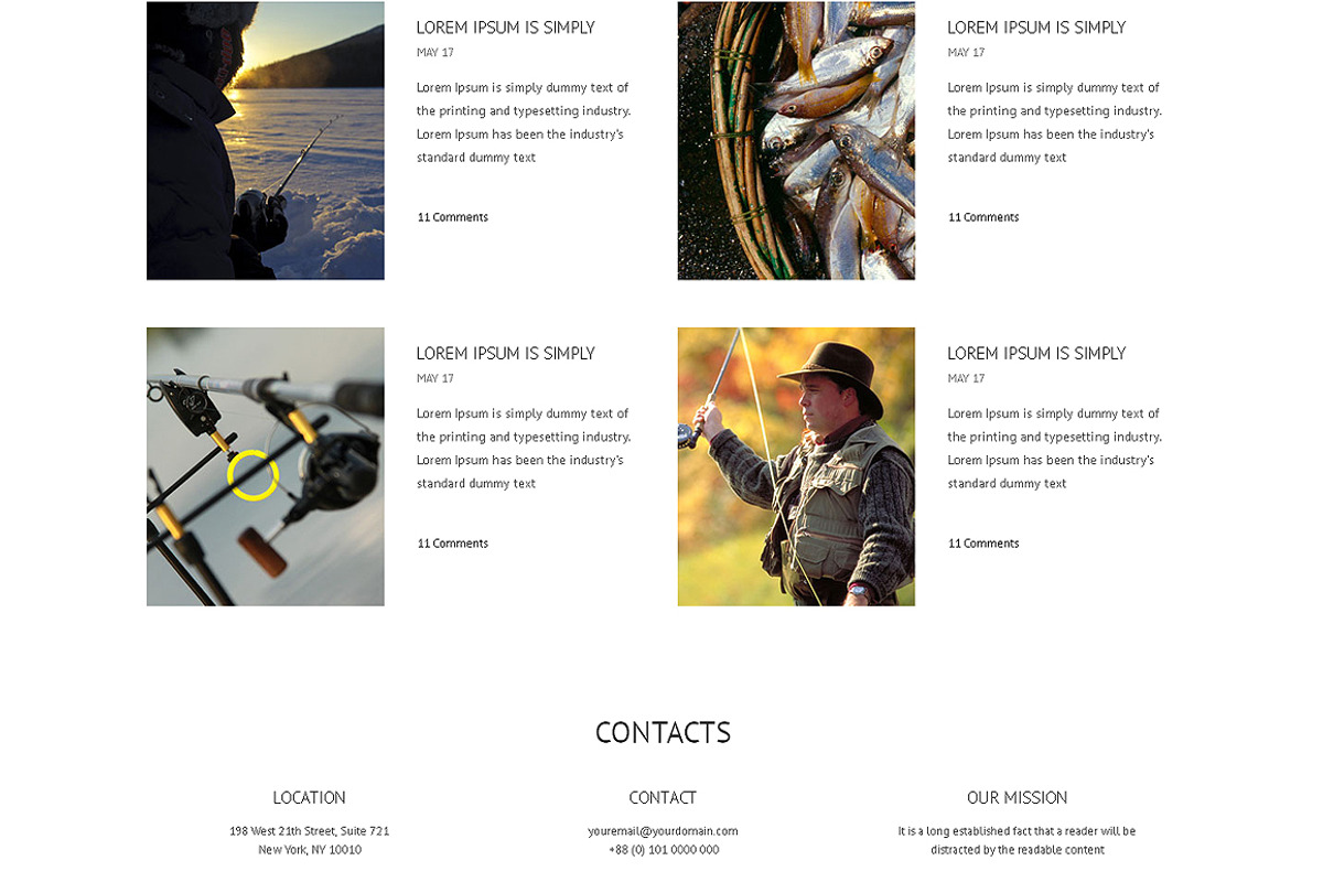 Fishing Responsive One Page Theme, a HTML Template by IceTemplates (Photo 3 of 3)