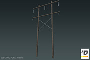 Electric Poles, an Environmental 3D Model by 3DCaster (Thumbnail 7 of 9)