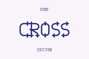 Vector Font. Cross