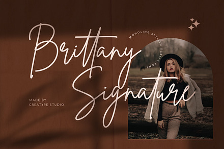 Brittany Signature Script, a Script Font by Creatype Studio