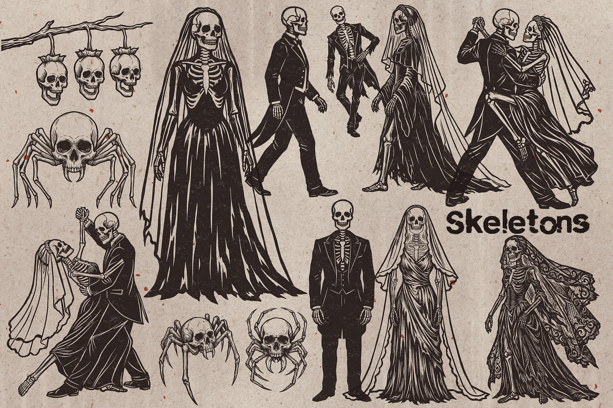 Halloween Procreate Stamps, a Brush Add-On by TheWhiteCatLab (Photo 6 of 9)