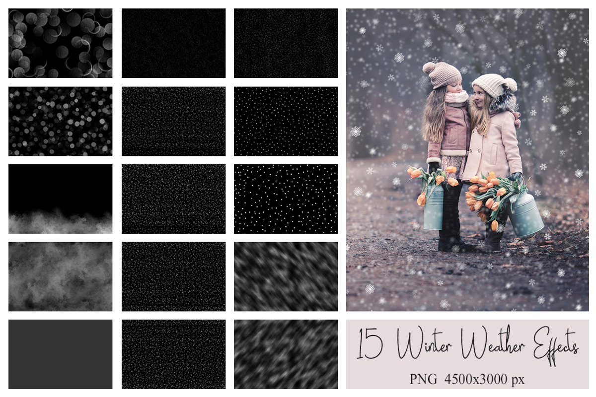 40 Dreamy Snowflakes PNG Overlays, a Texture Graphic by LovePhotoMoment (Photo 16 of 16)
