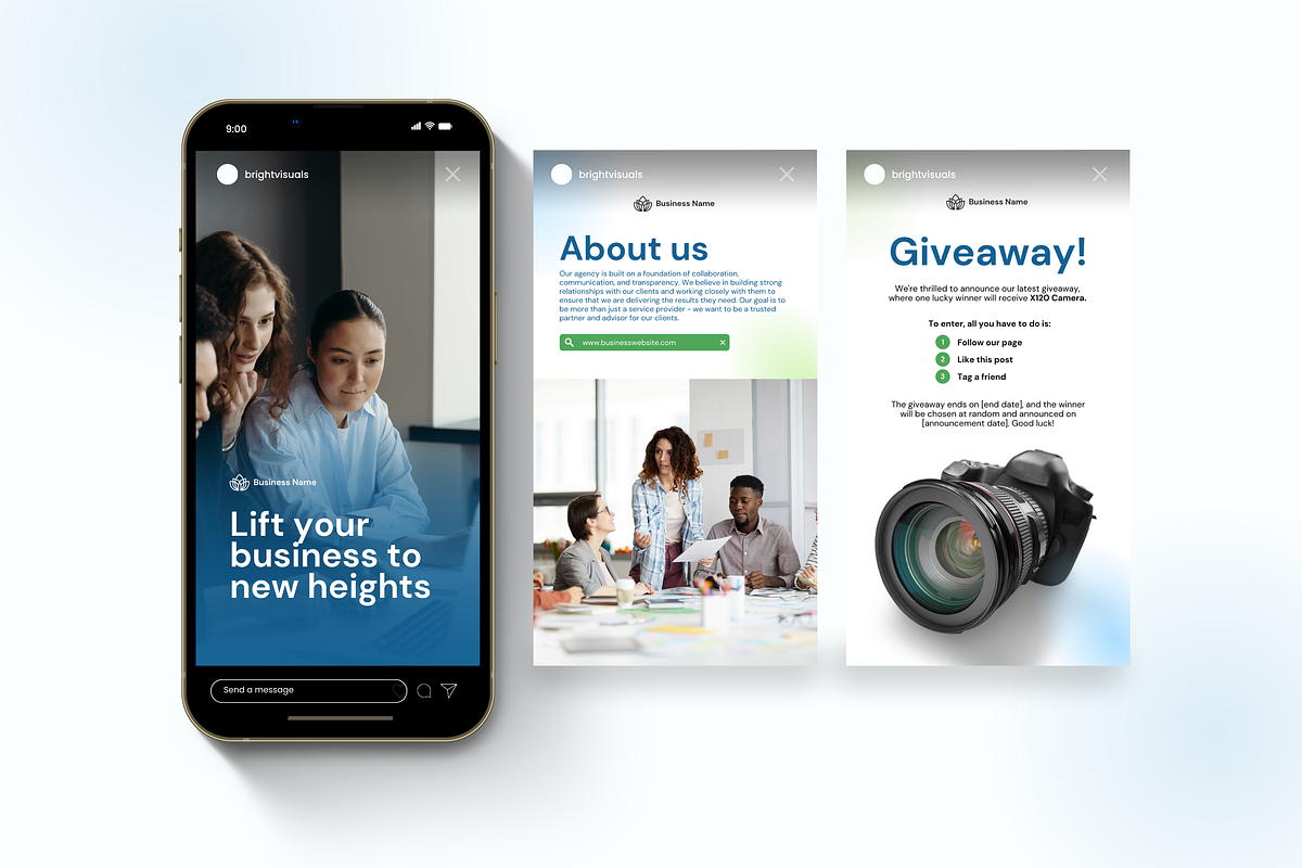 Social Media | IG, FB, LinkedIn, a Social Media Template by Studio B | Canva Template (Photo 5 of 12)