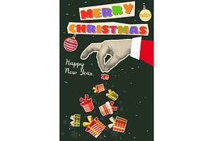 Christmas and New Year vintage, an Illustration by Vector_Up