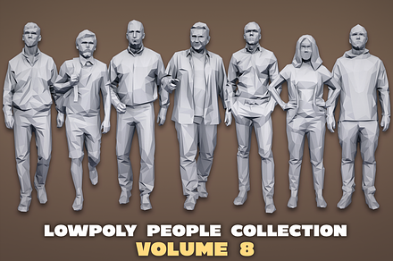Lowpoly People Casual Pack Volume 8, a Characters & Person 3D Model by Kanistra Studio
