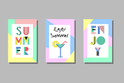 Memphis Alphabet and summer cards, a Decorative Illustration by DinaraChernaya (Thumbnail 6 of 7)