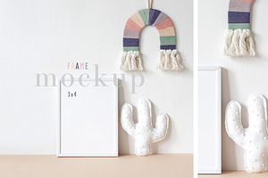 Nursery Mockup Frame Kids Boho Frame