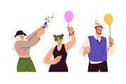 People celebrating birthday at party, a Person Illustration by Good Studio (Thumbnail 2 of 4)