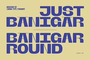 Banigar - Modern Display 84 Fonts