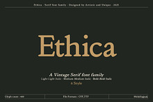 Ethica - Serif font family