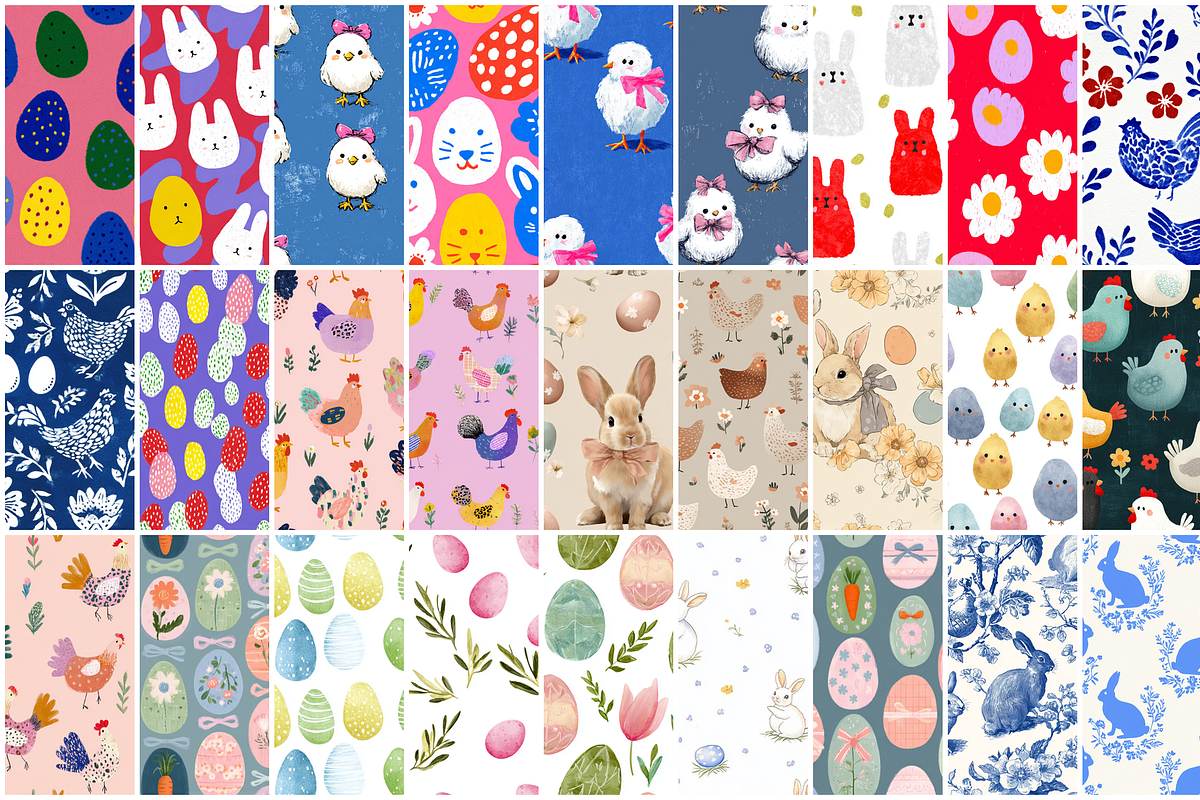 100 Easter Spring Seamless Pattern, a Pattern Graphic by mkStudioLab (Photo 3 of 4)