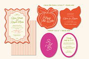 Peach summer wedding templates set, a Stationery Template by Garden in frame (Thumbnail 4 of 10)