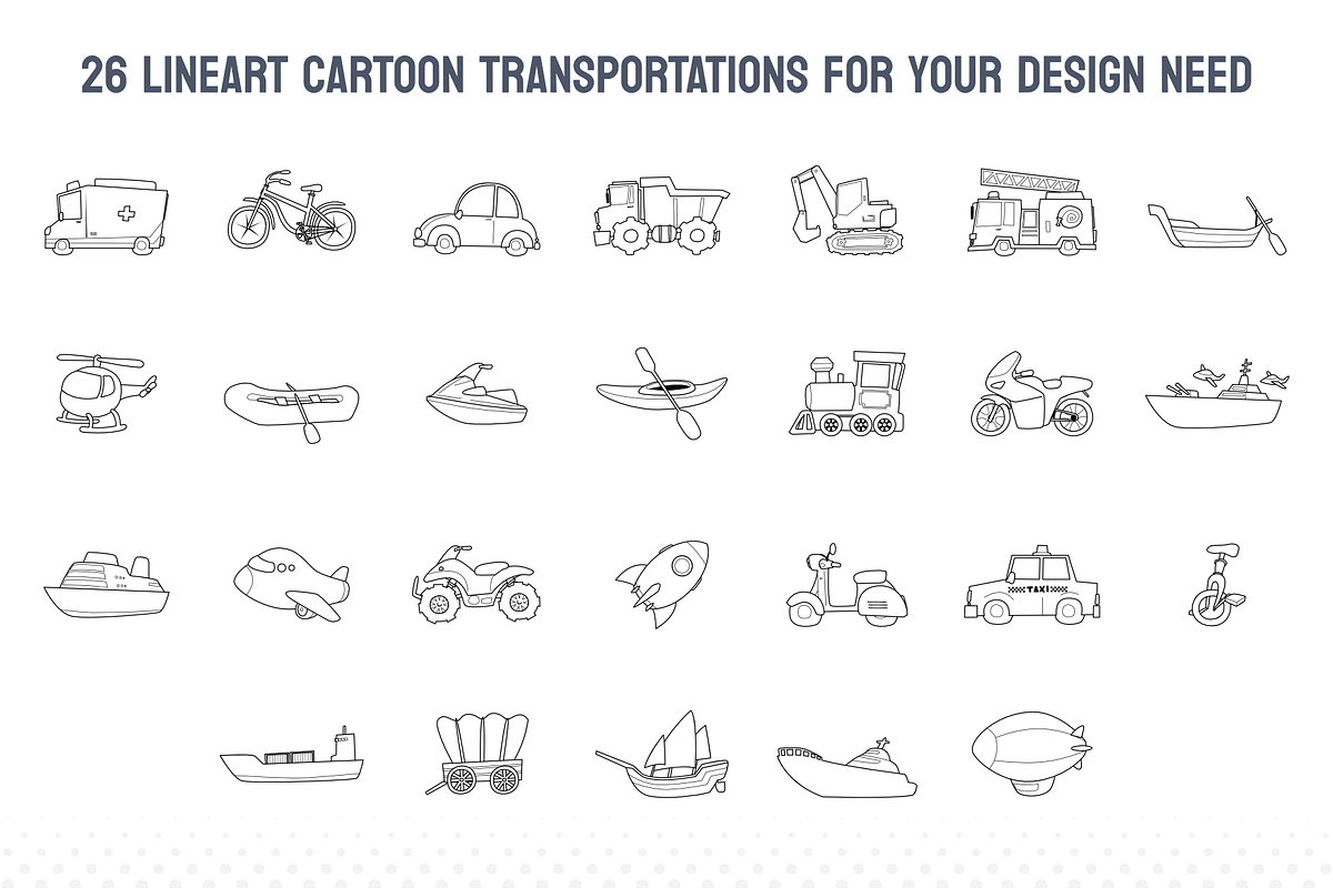 A to Z Transportation Collection, a Transportation Illustration by arsansp (Photo 3 of 4)