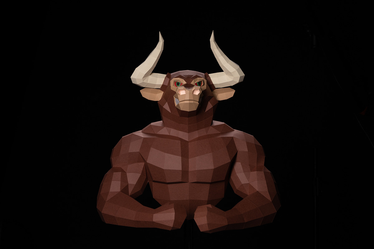 DIY Bull bodybuilder 3D template, a Templates & Theme by PolyFish (Photo 5 of 6)