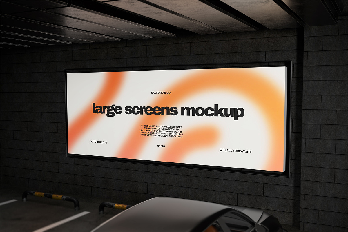 Large Screens Mockup, an Advertising Mockup by Momogi (Photo 4 of 4)