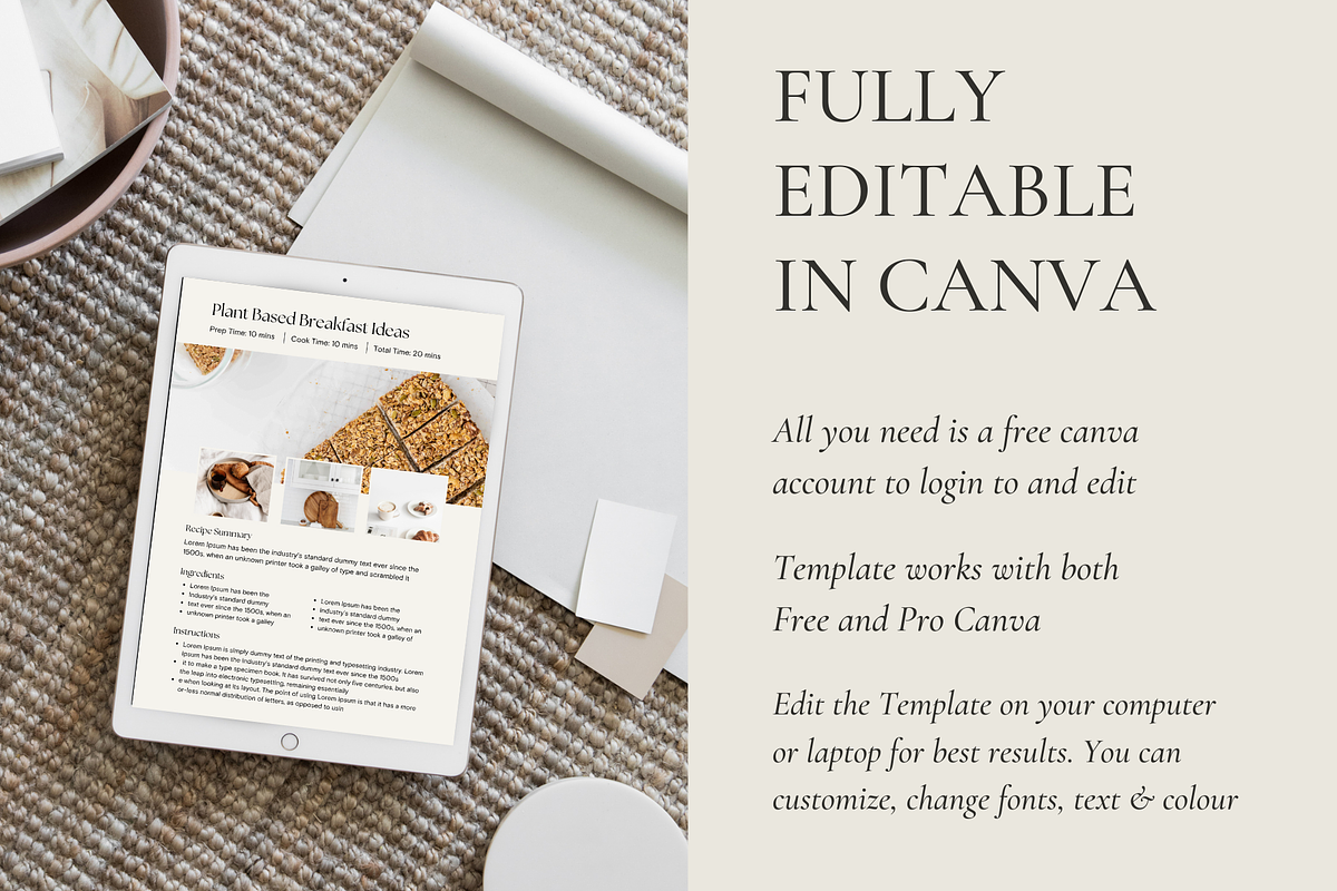 Cookbook Recipe Template, a Templates & Theme by Design Lush Studio (Photo 5 of 8)