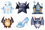 Watercolor Dreamy Cute Halloween PNG, an Illustration by Craft Nest (Thumbnail 4 of 6)