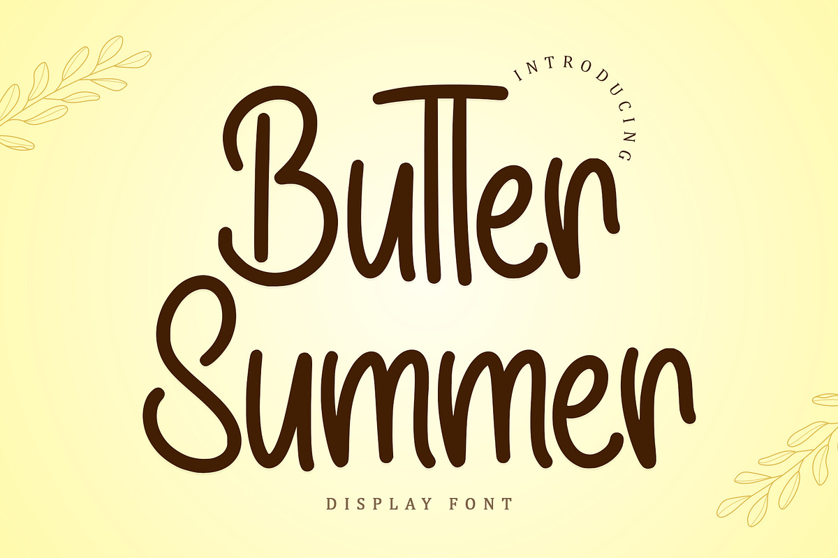 Butter Summer | Display Font, a Handwritten Font by esamaradany (Photo 1 of 8)