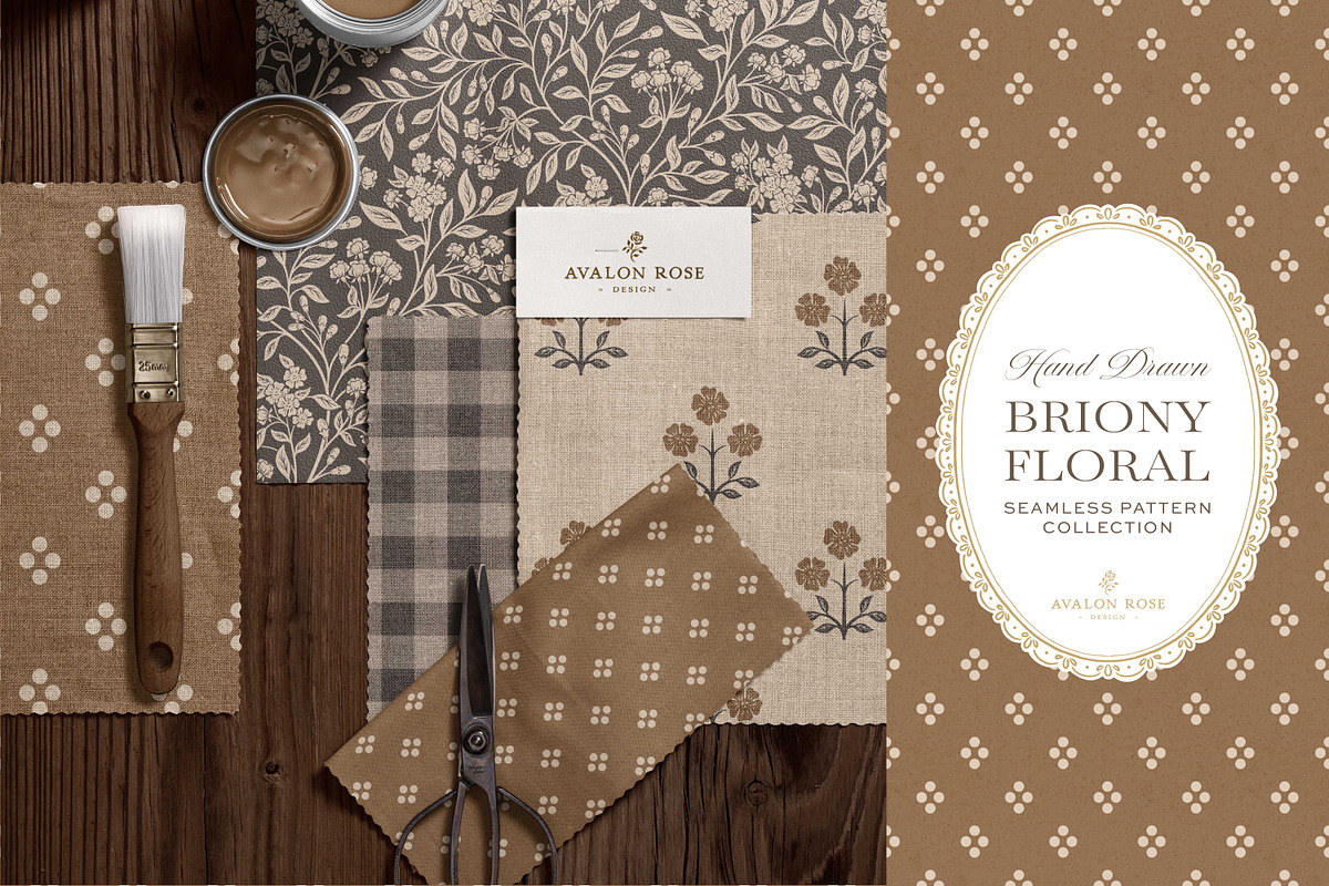 Farmhouse Brown Floral Patterns, a Pattern Graphic by Eclectic Anthology (Photo 11 of 12)