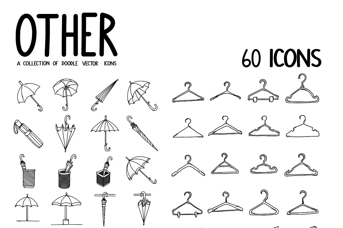 4300+ Hand-Drawn Doodle Icons Bundle, an Outline Icon by TKDoodle (Photo 14 of 36)