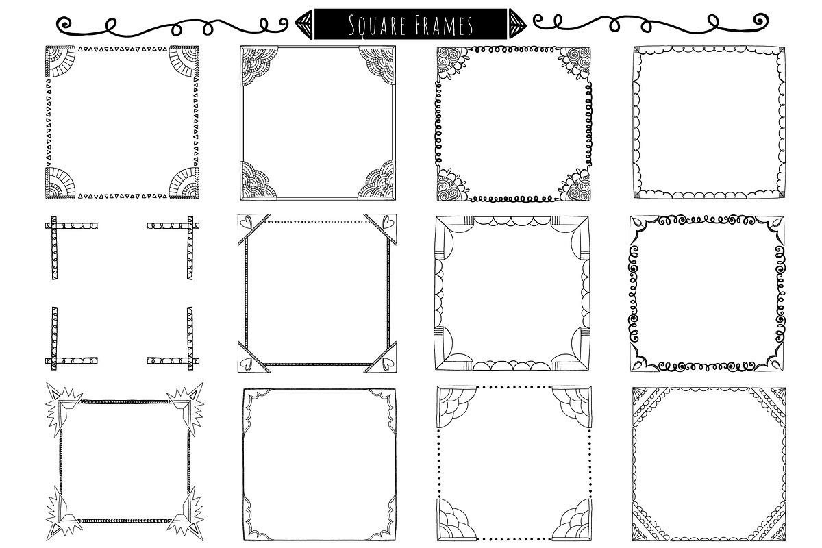 Decorative Borders, Corners & Frames, a Decorative Illustration by Carrie Stephens Art (Photo 7 of 12)