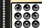 100 Procreate Eyes Stamp Brushes, a Brush Add-On by DrawingStoryShop (Thumbnail 3 of 4)