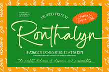 Ronthalyn Handwritten Signature Font