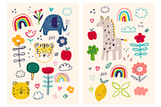 Baby hand drawn animals collection, an Animal Illustration by MoleskoStudio (Thumbnail 7 of 11)