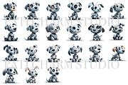 Robotic Puppy Clipart Set, a Decorative Illustration by Pati Charm Studio (Thumbnail 2 of 8)