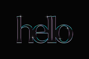 Glowing Holographic Text Effect, a Background Graphic by Xtrahive