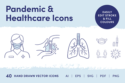 Pandemic & Healthcare Icons