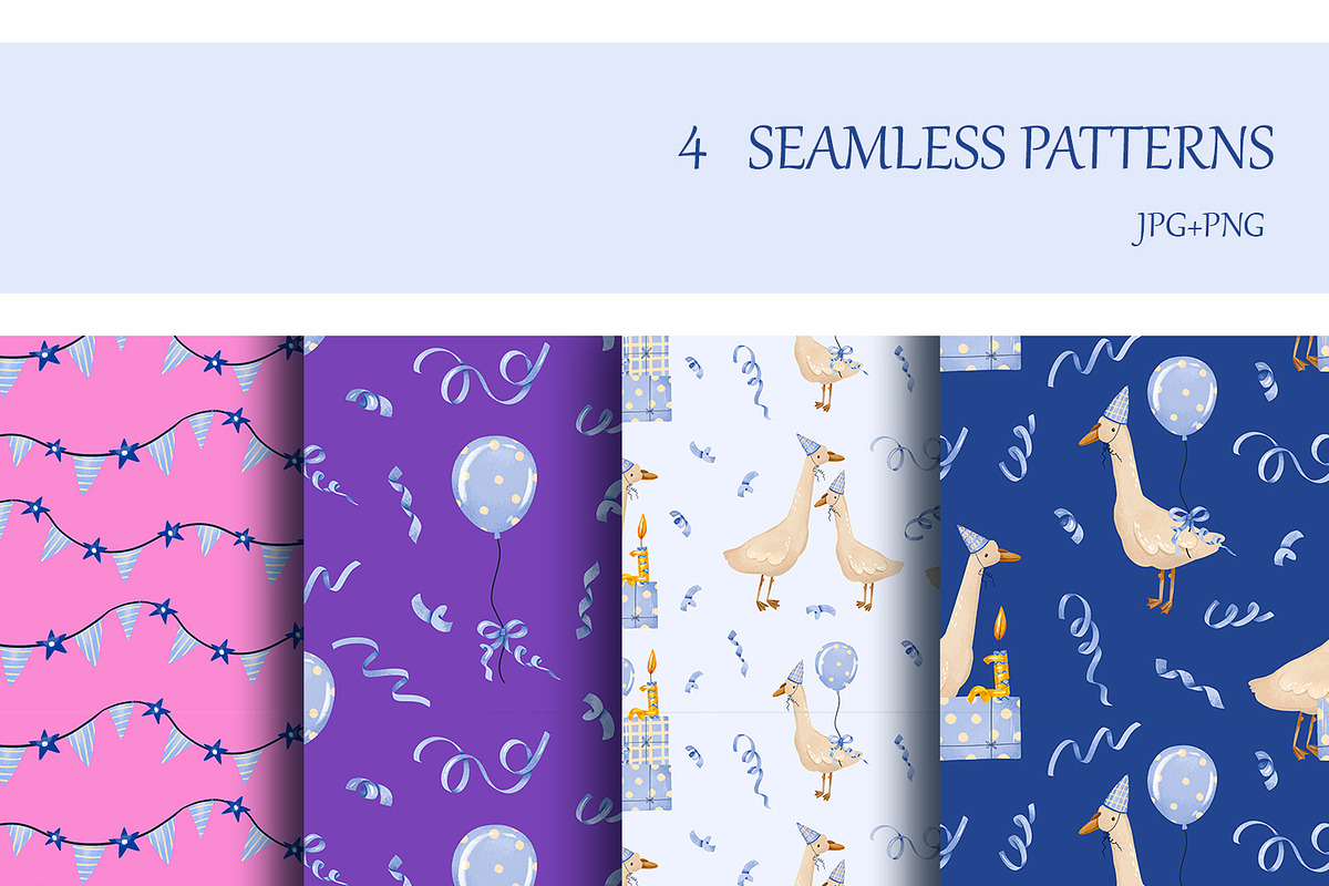 Blue Goose Celebration Collection, an Animal Illustration by the_myro (Photo 4 of 14)
