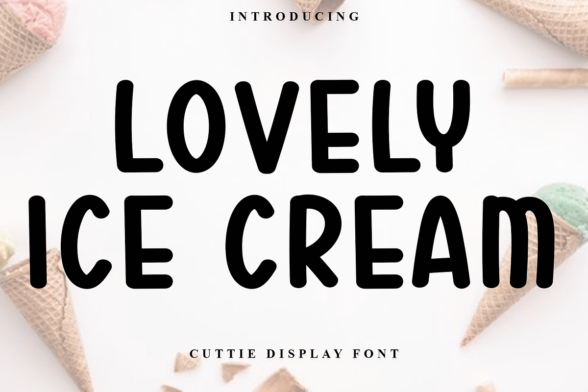 LOVELY ICE CREAM, a Script Font by InermediaSTUDIO (Photo 1 of 8)