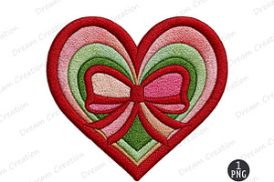 Faux Yarn Crochet Coquette Heart PNG, an Illustration by Dream Creation
