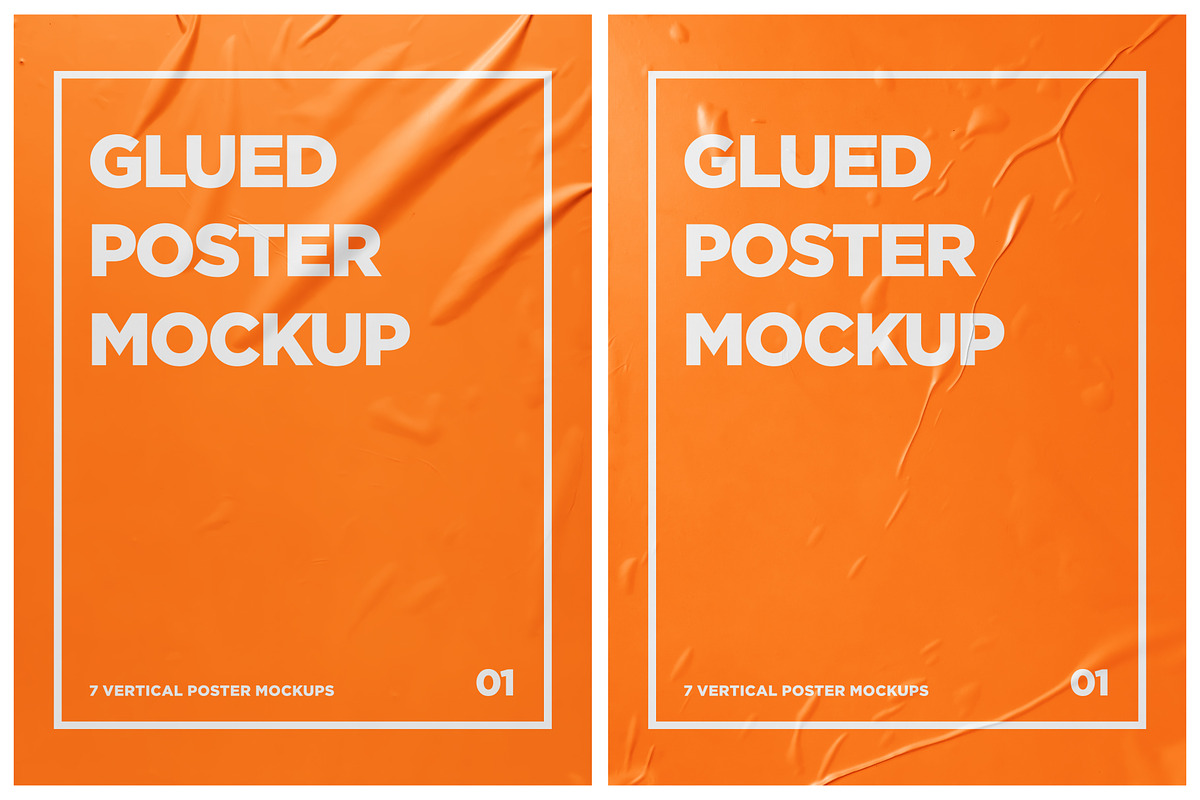 Glued Paper Poster Mockup Pack, an Advertising Mockup by DreamVisuals (Photo 2 of 11)