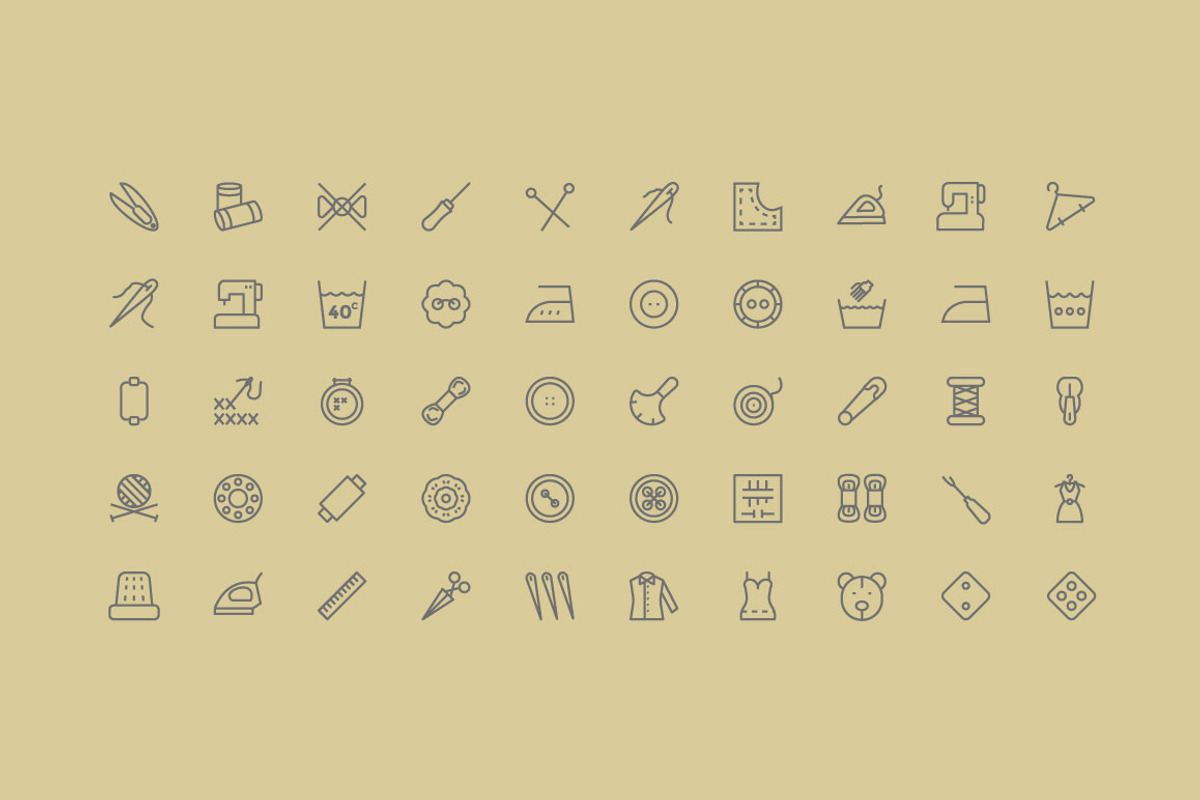 75+ Sewing Vector Icons preview 2