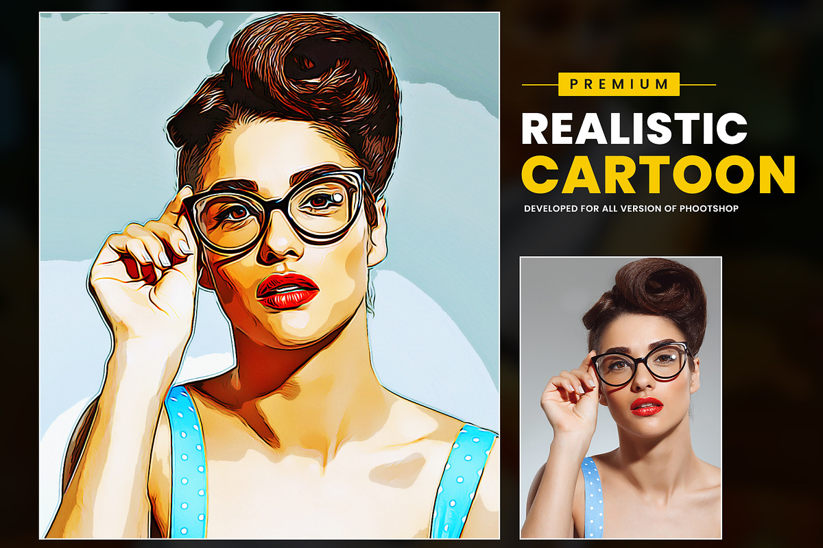 Premium Cartoon Painting, an Action Add-On by U_Design (Photo 8 of 10)