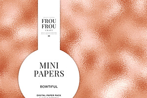 Pink Copper Marble Mini Papers