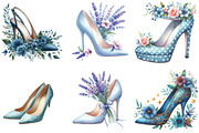 Blue High Heels with Beautiful Flowe, an Illustration by DreamArtGraphic (Thumbnail 3 of 5)