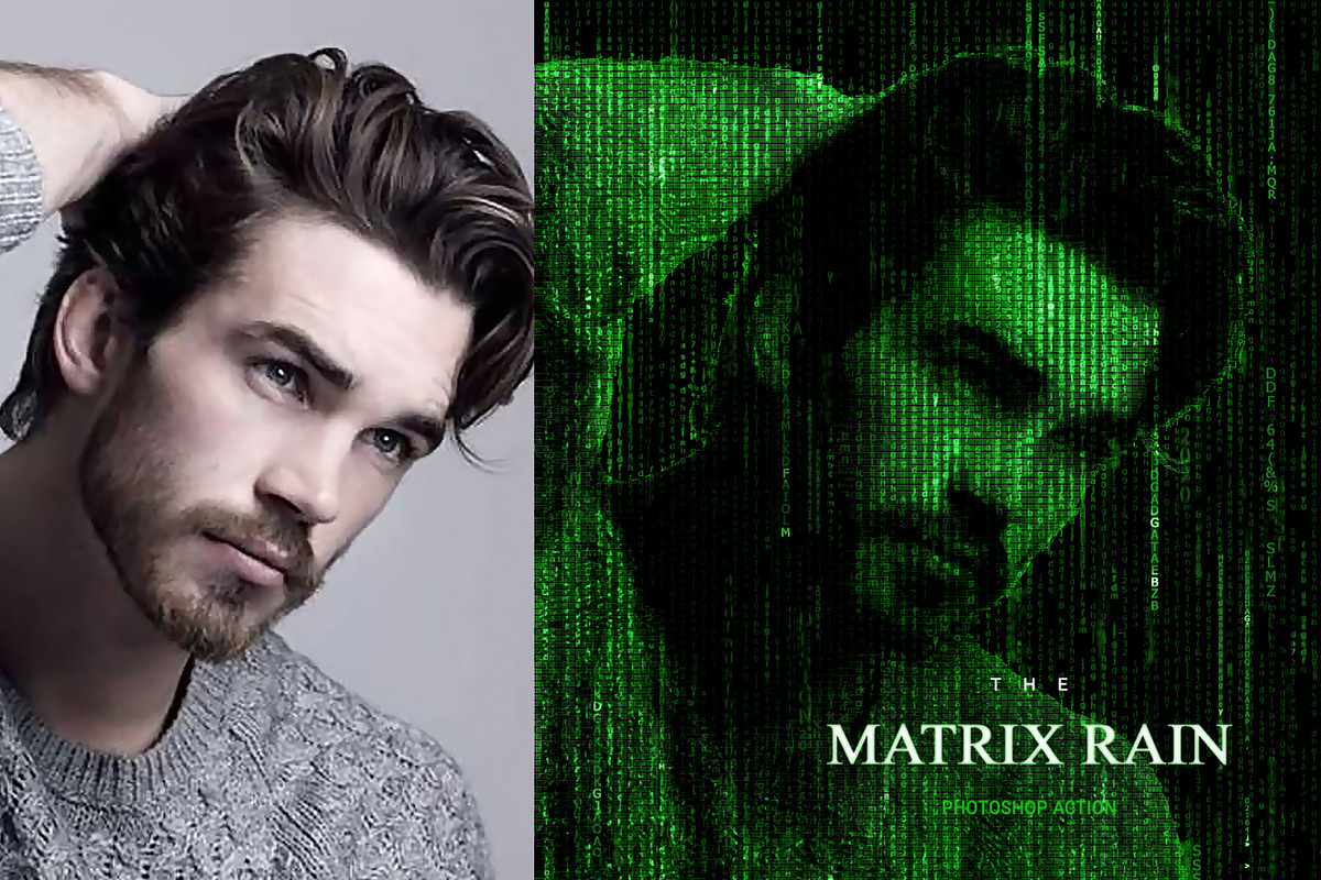 Matrix Rain Photoshop Action, an Action Add-On by PSD Action (Photo 5 of 7)
