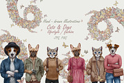 Cat & Dogs // lifestyle // fashion, an Animal Illustration by Victoria_Novak (Thumbnail 1 of 4)