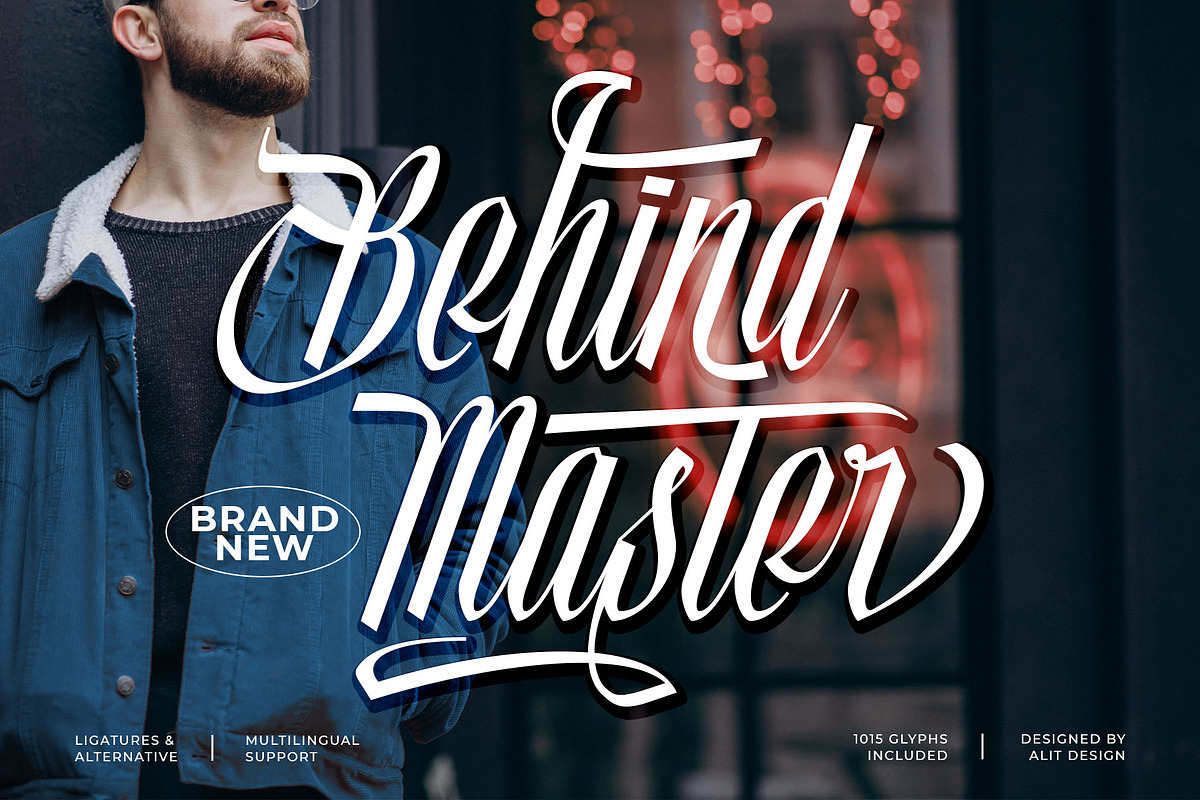 Behind Master Font, a Script Font by alit design (Photo 1 of 17)